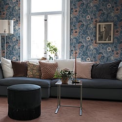 Galerie Wallcoverings Product Code: 33004 - Apelviken Wallpaper Collection Galerie Wallcoverings Product Code 33004 - Apelviken Wallpaper Collection - Blue Pink Colours - Anemone Design