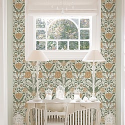 Galerie Wallcoverings Product Code: 33006 - Apelviken Wallpaper Collection Galerie Wallcoverings Product Code 33006 - Apelviken Wallpaper Collection - Green Yellow Gold Colours - Tulip Trail Design