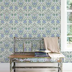 Galerie Wallcoverings Product Code: 33008 - Apelviken Wallpaper Collection Galerie Wallcoverings Product Code 33008 - Apelviken Wallpaper Collection - Cream Blue Green Grey Colours - Tulip Trail Design