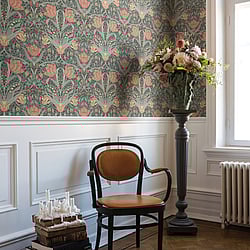 Galerie Wallcoverings Product Code: 33010 - Apelviken Wallpaper Collection Galerie Wallcoverings Product Code 33010 - Apelviken Wallpaper Collection - Green Orange Colours - Tulips Design