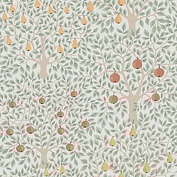 Galerie Wallcoverings Product Code: 33011 - Apelviken Wallpaper Collection Galerie Wallcoverings Product Code 33011 - Apelviken Wallpaper Collection - White Green Colours - Apples and Pears Design