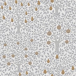 Galerie Wallcoverings Product Code: 33012 - Apelviken Wallpaper Collection Galerie Wallcoverings Product Code 33012 - Apelviken Wallpaper Collection - White Grey Gold Colours - Apples and Pears Design