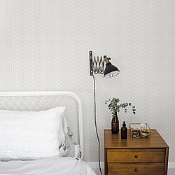 Galerie Wallcoverings Product Code: 33026 - Apelviken Wallpaper Collection Galerie Wallcoverings Product Code 33026 - Apelviken Wallpaper Collection - Grey White Gold Colours - Mini Tulip Motif Design