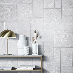 Galerie Wallcoverings Product Code: 33226 - Natural Opulence Wallpaper Collection Galerie Wallcoverings Product Code 33226 - Natural Opulence Wallpaper Collection - White,Grey Colours - Wood Block Design