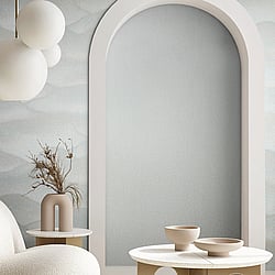 Galerie Wallcoverings Product Code: 34017 - Hotel Wallpaper Collection Galerie Wallcoverings Product Code 34017 - Hotel Wallpaper Collection - Grey, Blue Colours - A textured misty landscape of hills Design
