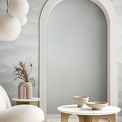 Galerie Wallcoverings Product Code: 34017 - Hotel Wallpaper Collection Galerie Wallcoverings Product Code 34017 - Hotel Wallpaper Collection - Grey, Blue Colours - A textured misty landscape of hills Design