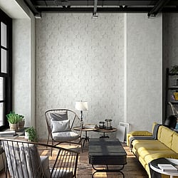 Galerie Wallcoverings Product Code: 34159 - Loft 2 Wallpaper Collection Galerie Wallcoverings Product Code 34159 - Loft 2 Wallpaper Collection - Greige Colours - 3D Geometric Hexagon Design