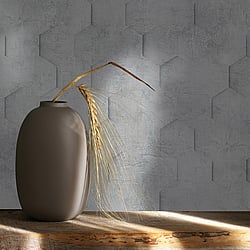 Galerie Wallcoverings Product Code: 34160 - The New Design Book Wallpaper Collection Galerie Wallcoverings Product Code 34160 - The New Design Book Wallpaper Collection - Grey Colours - 3D Geometric Hexagon Design