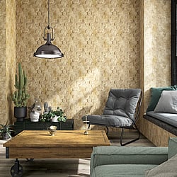 Galerie Wallcoverings Product Code: 34163 - The New Design Book Wallpaper Collection Galerie Wallcoverings Product Code 34163 - The New Design Book Wallpaper Collection - Brown Colours - 3D Geometric Hexagon Design
