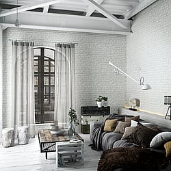 Galerie Wallcoverings Product Code: 34165 - Loft 2 Wallpaper Collection Galerie Wallcoverings Product Code 34165 - Loft 2 Wallpaper Collection - White Colours - Brick Texture Design