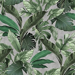 Galerie Wallcoverings Product Code: 34197 - Loft 2 Wallpaper Collection Galerie Wallcoverings Product Code 34197 - Loft 2 Wallpaper Collection - Green, Grey Colours - Tropical Wall Panel Design