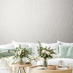 Galerie Wallcoverings Product Code: 34258 - Urban Textures Wallpaper Collection Galerie Wallcoverings Product Code 34258 - Urban Textures Wallpaper Collection - White Colours - Wave Design