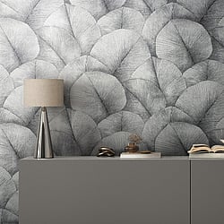Galerie Wallcoverings Product Code: 34508 - Kumano Wallpaper Collection Galerie Wallcoverings Product Code 34508 - Kumano Wallpaper Collection - Grey Colours - Palm Leaf Design