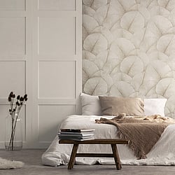 Galerie Wallcoverings Product Code: 34510 - Kumano Wallpaper Collection Galerie Wallcoverings Product Code 34510 - Kumano Wallpaper Collection - Beige Colours - Palm Leaf Design