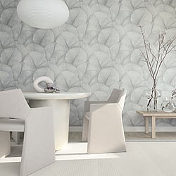 Galerie Wallcoverings Product Code: 34512 - Kumano Wallpaper Collection Galerie Wallcoverings Product Code 34512 - Kumano Wallpaper Collection - Grey, Blue Colours - Palm Leaf Design