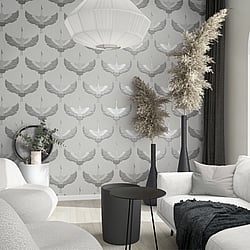 Galerie Wallcoverings Product Code: 34530 - Kumano Wallpaper Collection Galerie Wallcoverings Product Code 34530 - Kumano Wallpaper Collection - White, Grey Colours - Stork Design