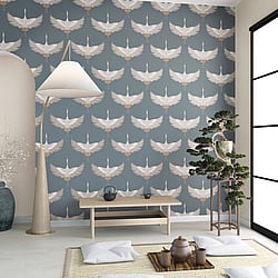 Galerie Wallcoverings Product Code: 34531 - Kumano Wallpaper Collection Galerie Wallcoverings Product Code 34531 - Kumano Wallpaper Collection - Blue, Beige Colours - Stork Design
