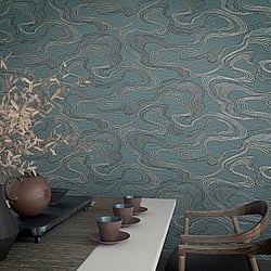 Galerie Wallcoverings Product Code: 34538 - Kumano Wallpaper Collection Galerie Wallcoverings Product Code 34538 - Kumano Wallpaper Collection - Blue Colours - Flow Design