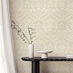 Galerie Wallcoverings Product Code 35924 - Ornamenta Wallpaper Collection - Beige Colours - Traditional Damask Design