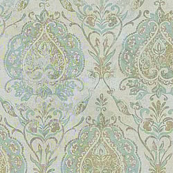 Galerie Wallcoverings Product Code: 3723 - Tendenza Wallpaper Collection Galerie Wallcoverings Product Code 3723 - Tendenza Wallpaper Collection - Blue Green Colours - Floral Damask Design