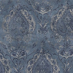 Galerie Wallcoverings Product Code: 3727 - Tendenza Wallpaper Collection Galerie Wallcoverings Product Code 3727 - Tendenza Wallpaper Collection - Blue Colours - Floral Damask Design