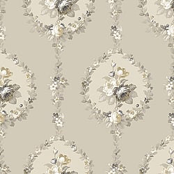 Galerie Wallcoverings Product Code: 3909 - Italian Damasks 3 Wallpaper Collection Galerie Wallcoverings Product Code 3909 - Italian Damasks 3 Wallpaper Collection - Grey Beige Cream Colours - Traditional Floral Design