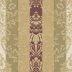 Galerie Wallcoverings Product Code: 3918 - Italian Damasks 3 Wallpaper Collection Galerie Wallcoverings Product Code 3918 - Italian Damasks 3 Wallpaper Collection - Green Gold Red Colours - Damask Stripe Design