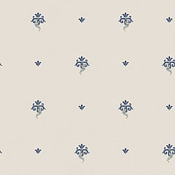 Galerie Wallcoverings Product Code: 3926 - Italian Damasks 3 Wallpaper Collection Galerie Wallcoverings Product Code 3926 - Italian Damasks 3 Wallpaper Collection - Navy Blue Gold Colours - Fleur de Lis Design