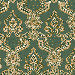 Galerie Wallcoverings Product Code: 42505 - Opulence Wallpaper Collection Galerie Wallcoverings Product Code 42505 - Opulence Wallpaper Collection - Green Colours - Luxury Italian Damask Design