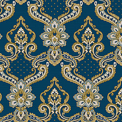 Galerie Wallcoverings Product Code: 42509 - Opulence Wallpaper Collection Galerie Wallcoverings Product Code 42509 - Opulence Wallpaper Collection - Navy Blue Gold Colours - Luxury Italian Damask Design