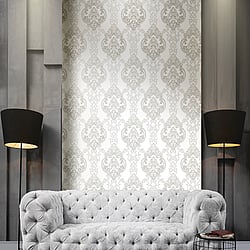 Galerie Wallcoverings Product Code: 42520 - Opulence Wallpaper Collection Galerie Wallcoverings Product Code 42520 - Opulence Wallpaper Collection - Grey Colours - Large Damask Design
