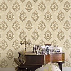 Galerie Wallcoverings Product Code: 42527 - Opulence Wallpaper Collection Galerie Wallcoverings Product Code 42527 - Opulence Wallpaper Collection - Gold Colours - Large Damask Design