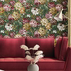 Galerie Wallcoverings Product Code: 42535 - Opulence Wallpaper Collection Galerie Wallcoverings Product Code 42535 - Opulence Wallpaper Collection - Green Pink Colours - Italian Floral Design