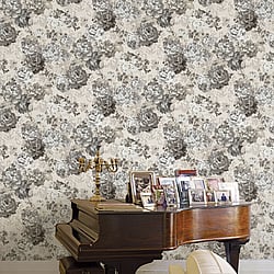 Galerie Wallcoverings Product Code: 42539 - Opulence Wallpaper Collection Galerie Wallcoverings Product Code 42539 - Opulence Wallpaper Collection - Beige Grey Colours - Italian Floral Design