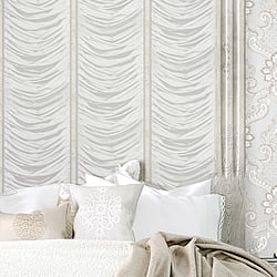 Galerie Wallcoverings Product Code: 42541 - Opulence Wallpaper Collection Galerie Wallcoverings Product Code 42541 - Opulence Wallpaper Collection - Grey Colours - Drape Effect Design