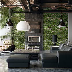 Galerie Wallcoverings Product Code: 45731 - Bricks And More Wallpaper Collection Galerie Wallcoverings Product Code 45731 - Bricks And More Wallpaper Collection - Green Colours - Stone optic Design