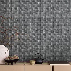 Galerie Wallcoverings Product Code: 45743 - Woods And Wicker Wallpaper Collection Galerie Wallcoverings Product Code 45743 - Woods And Wicker Wallpaper Collection - Anthracite Colours - 3D optics Design