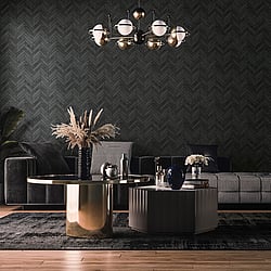 Galerie Wallcoverings Product Code: 45761 - Bricks And More Wallpaper Collection Galerie Wallcoverings Product Code 45761 - Bricks And More Wallpaper Collection - Anthracite Colours - Brick Herringbone Design