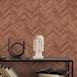 Galerie Wallcoverings Product Code: 45763 - Bricks And More Wallpaper Collection Galerie Wallcoverings Product Code 45763 - Bricks And More Wallpaper Collection - Red Colours - Brick Herringbone Design