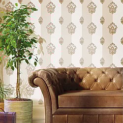 Galerie Wallcoverings Product Code: 4622 - Italian Glamour Wallpaper Collection Galerie Wallcoverings Product Code 4622 - Italian Glamour Wallpaper Collection - Beige Colours - Damask Stripe Design