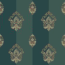 Galerie Wallcoverings Product Code: 4625 - Italian Glamour Wallpaper Collection Galerie Wallcoverings Product Code 4625 - Italian Glamour Wallpaper Collection - Green Colours - Damask Stripe Design
