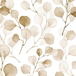 Galerie Wallcoverings Product Code: 47422 - Flora Wallpaper Collection Galerie Wallcoverings Product Code 47422 - Flora Wallpaper Collection - White, Brown Colours - Eucalyptus Design