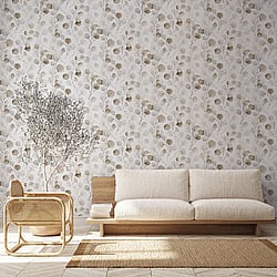 Galerie Wallcoverings Product Code: 47423 - Flora Wallpaper Collection Galerie Wallcoverings Product Code 47423 - Flora Wallpaper Collection - Weiß, Brown Colours - Eucalyptus Design