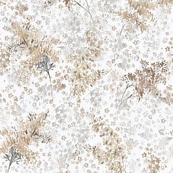 Galerie Wallcoverings Product Code: 47453 - Flora Wallpaper Collection Galerie Wallcoverings Product Code 47453 - Flora Wallpaper Collection - White, Brown, Grey Colours - Soft Foliage Design