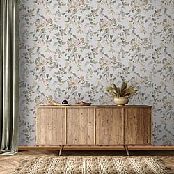 Galerie Wallcoverings Product Code: 47455 - Flora Wallpaper Collection Galerie Wallcoverings Product Code 47455 - Flora Wallpaper Collection - White, Green Colours - Summer Bouquet Design
