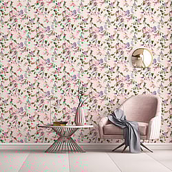 Galerie Wallcoverings Product Code: 47457 - Flora Wallpaper Collection Galerie Wallcoverings Product Code 47457 - Flora Wallpaper Collection - Beige, Rose, Green Colours - Summer Bouquet Design