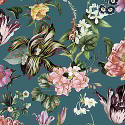 Galerie Wallcoverings Product Code: 47462 - Flora Wallpaper Collection Galerie Wallcoverings Product Code 47462 - Flora Wallpaper Collection - Grey, Blue, Green, Rose Colours - Cherry Blossom Design