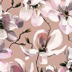 Galerie Wallcoverings Product Code: 47465 - Flora Wallpaper Collection Galerie Wallcoverings Product Code 47465 - Flora Wallpaper Collection - Brown, White, Rose Colours - Cherry Blossom Design