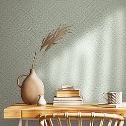 Galerie Wallcoverings Product Code: 47479 - Flora Wallpaper Collection Galerie Wallcoverings Product Code 47479 - Flora Wallpaper Collection - Green Colours - Herringbone Weave Design