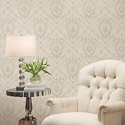 Galerie Wallcoverings Product Code: 47511 - Ornamenta 2 Wallpaper Collection Galerie Wallcoverings Product Code 47511 - Ornamenta 2 Wallpaper Collection - Silver Beige Colours - Ornamenta Damask Design